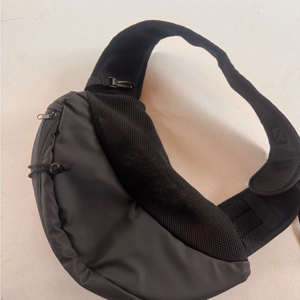Like New- Used One Time! Black and Red Pet Carrier Sling Bag
